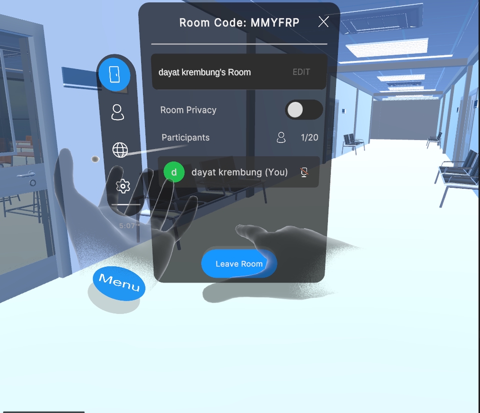 Jasa Pembuatan Virtual Reality - Contoh Aplikasi VR Ruang Chat di Android