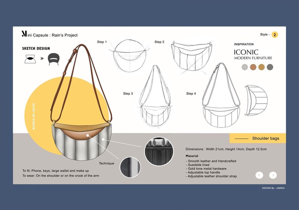 วาด/ออกแบบแพทเทิร์นเสื้อผ้า - รับออกแบบกระเป๋า / ลวดลายบนกระเป๋า Monogram ( Bags Design Accessory / Flat Sketches ) - 16