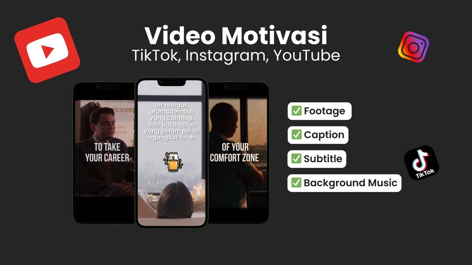 Content Creator - Saya akan membuat video motivasi yang menarik untuk Instagram Reels, Shorts dan TikTok - 1
