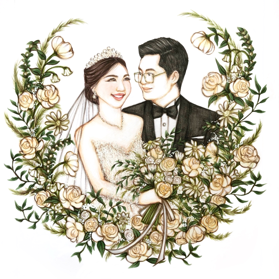 วาดภาพเหมือน Portrait - รับวาดภาพ Portrait illustration สไตล์การ์ตูนน่ารักๆ - 4