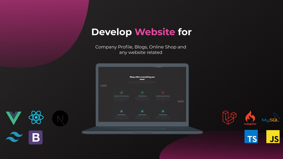 Web Development - Pembuatan Website menggunakan laravel, CI, Next Js, React Js, Vue Js - 1