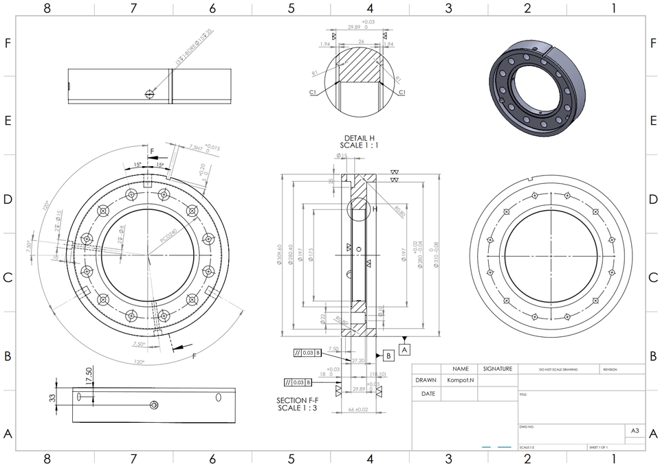 เขียนแบบวิศวกรรมและออกแบบโครงสร้าง - รับเขียนแบบวิศวกรรมทั้งแบบ 2D และ 3D ด้วยโปรแกรม Solidworks  - 6