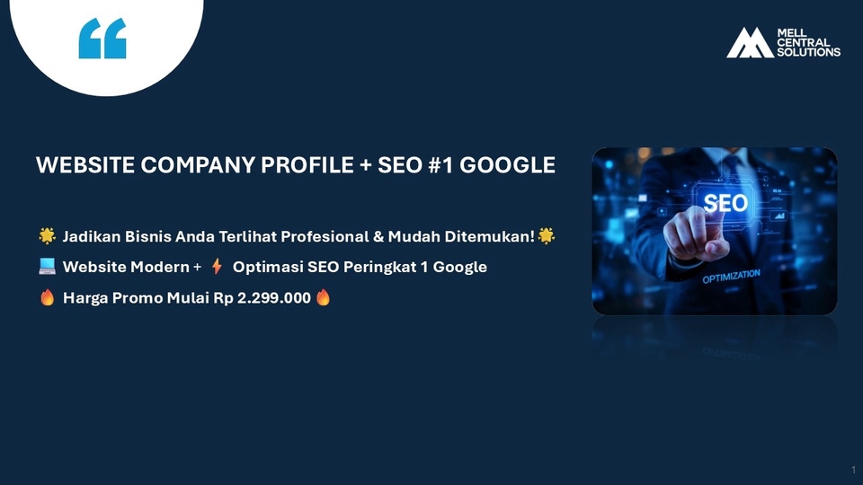 Jasa Pembuatan Website Company Profile & SEO Google: Website Modern, Optimasi SEO Terbaik, Harga Mulai Rp 2.299.000