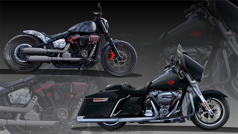 Gambar dan Ilustrasi - Vector Motorcycle Illustration - 4