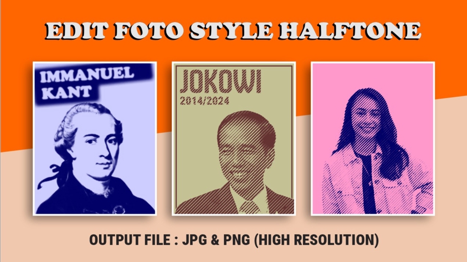 Jasa edit foto dengan style halftone, edit foto dengan efek halftone, edit foto style halftone, jasa edit foto online halftone, jasa photoshop online halftone.