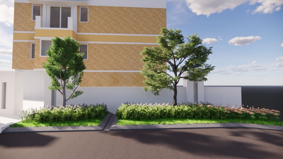 3D & Perspektif - Desain Lanskap Taman Rumah - Taman Lingkungan - 3 Hari Selesai gambar 2D & 3D - 4