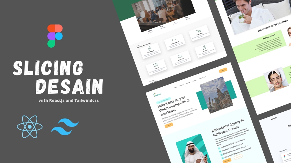 Web Development - Convert(Slicing) desain website JPG/PNG/Figma dengan menggunakan HTML/Reactjs - 1