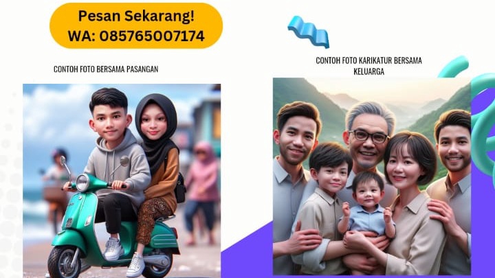 KARIKATUR CHIBI 4D REALISTIS