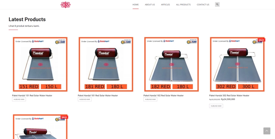 Jasa pembuatan website solar water heater, harga website toko online solar water heater,  membuat website wordpress solar water heater, website development solar water heater