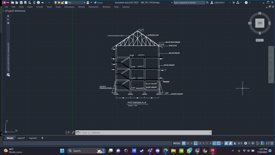 CAD Drawing - Mengambar auto cad (2d) - 4