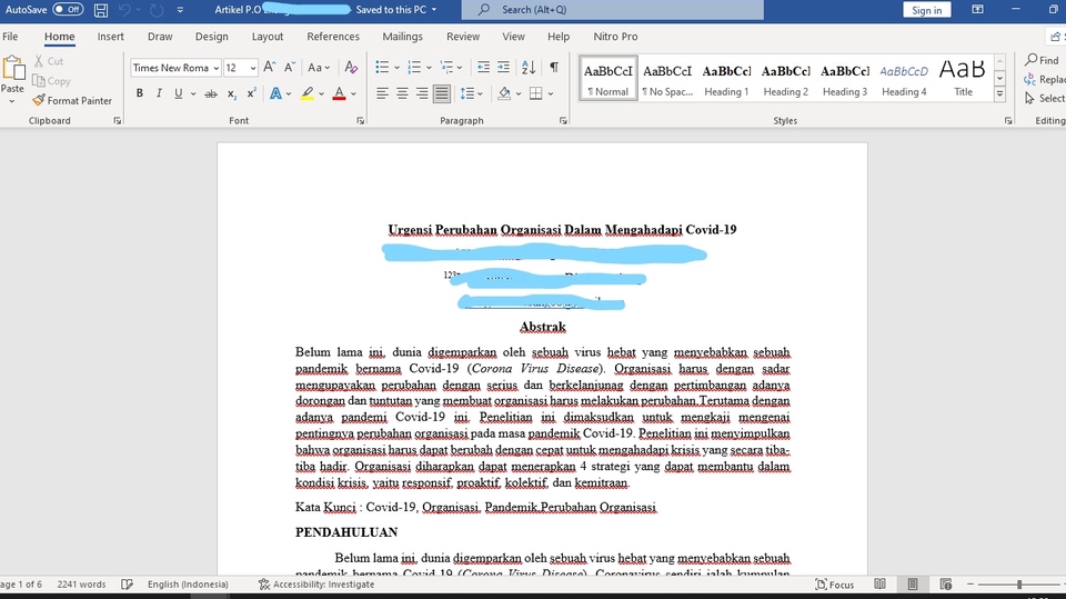 Pengetikan Umum - Terima Jasa Pembuatan Artikel Ilmiah Soshum - 3