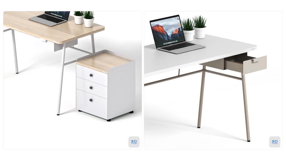 รับทำโมเดล 3d 3d model packshot โต๊ะทำงาน ออกแบบ สินค้า 3D