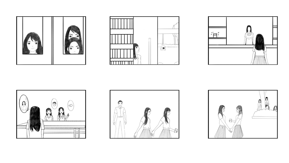 วาด/ออกแบบสตอรี่บอร์ด - Story board MV/โฆษณา/animation ( sketching / grayscale) - 4