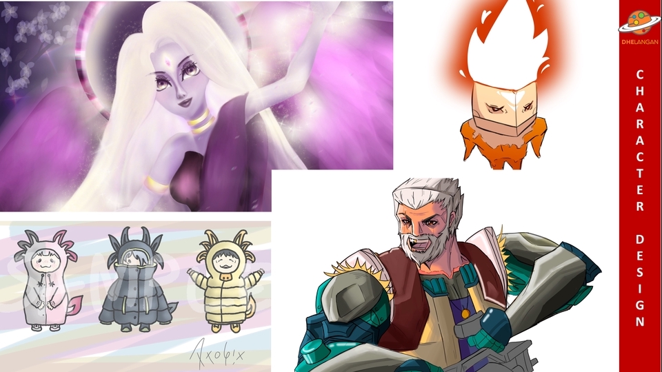 Desain Karakter - Ilustrasi 2D Art untuk Game - 3