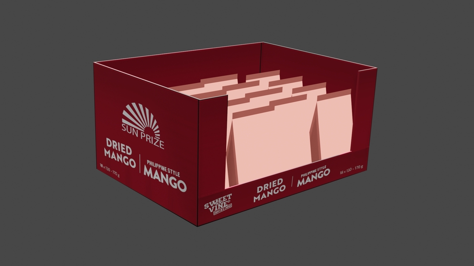 รับทำโมเดล 3d ผลิตภัณฑ์ แพ็คเกจ สินค้า อาหาร 3d model packshot มะม่วงอบแห้ง 3d model สินค้า บรรจุภัณฑ์
