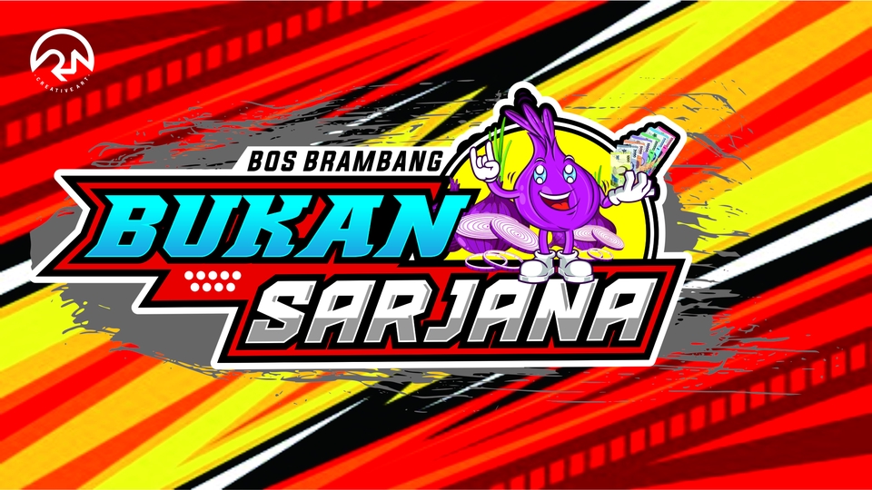 Desain logo online keren untuk Bos Brambang Bukan Sarjana, jasa desain logo perusahaan dan makanan.  Buat logo online shop dan esport.