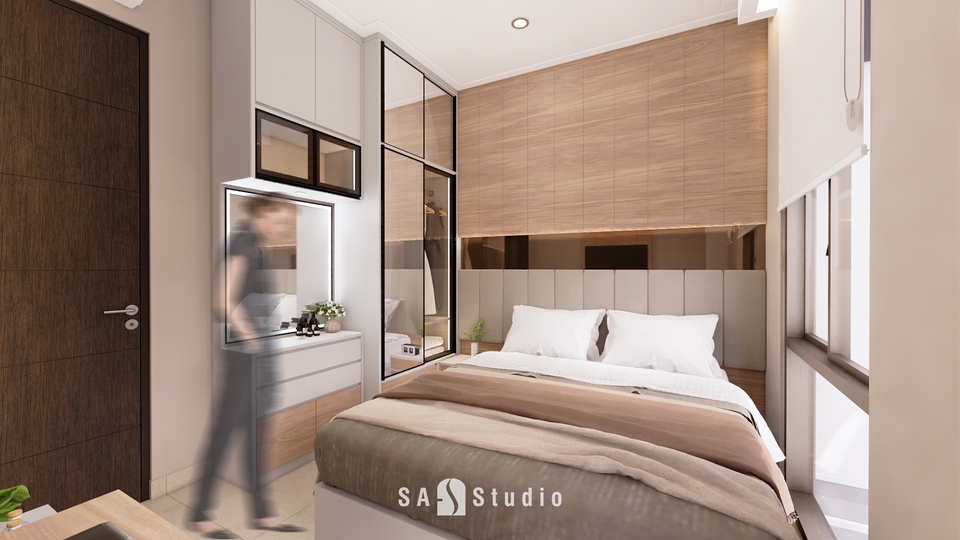 Desain Interior Kamar Tidur Minimalis dengan Interior Mewah - Jasa Desain Interior 3D