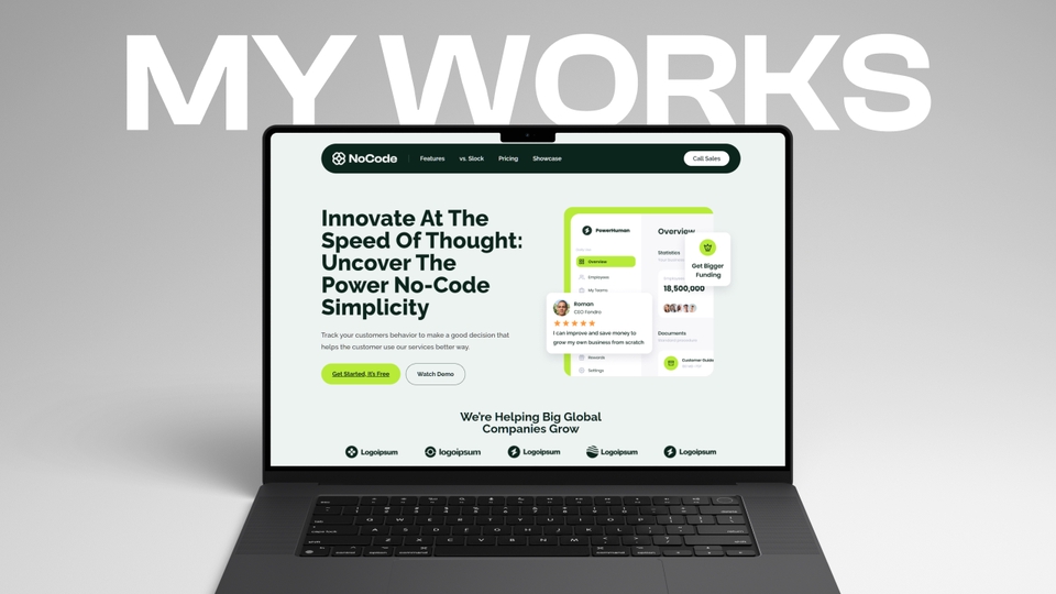Desain website dengan tampilan UI UX yang modern dan user-friendly.