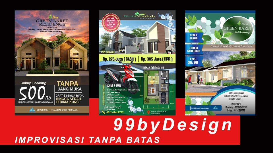 Digital Printing - DESAIN BROSUR PROPERTY, UMKM Aesthetic & Stylish - 1