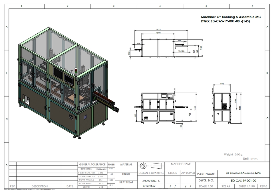 เขียนแบบวิศวกรรมและออกแบบโครงสร้าง - รับงานเขียนแบบ 2D 3D Drawing Jig&Fixture Solidwork - 17