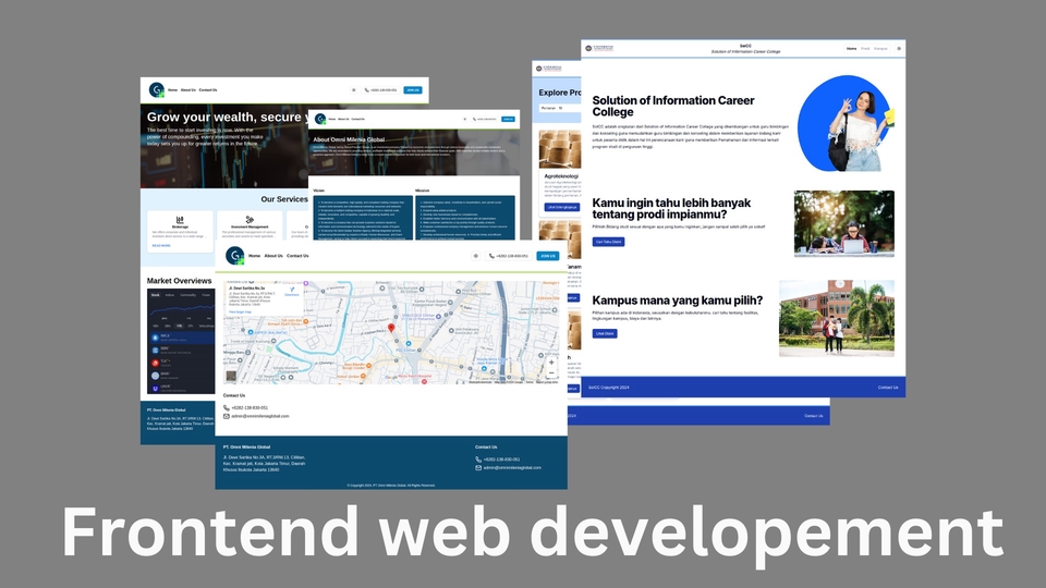 Jasa pembuatan website profesional untuk perusahaan, website toko online, dan blog.