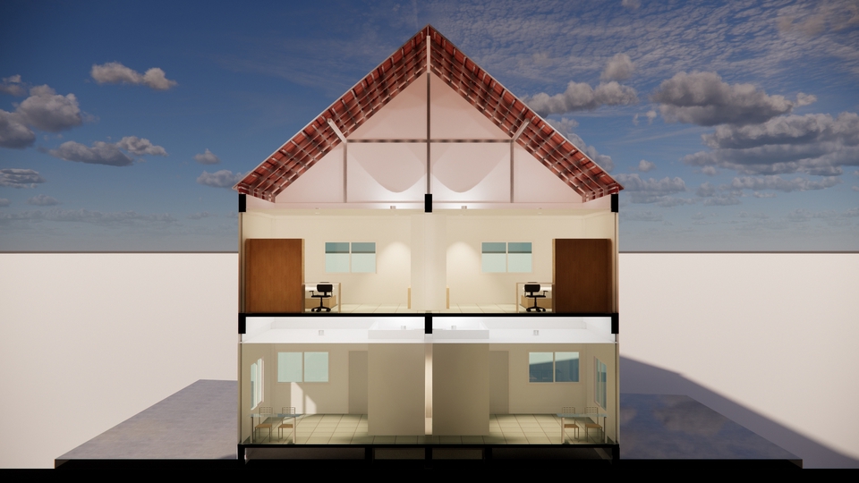 3D Perspective - รับทำโมเดล 3D , ทำภาพ 3D Perspective Exterior , Interior , Section ตามแบบ / ออกแบบเขียนแบบอาคาร - 7