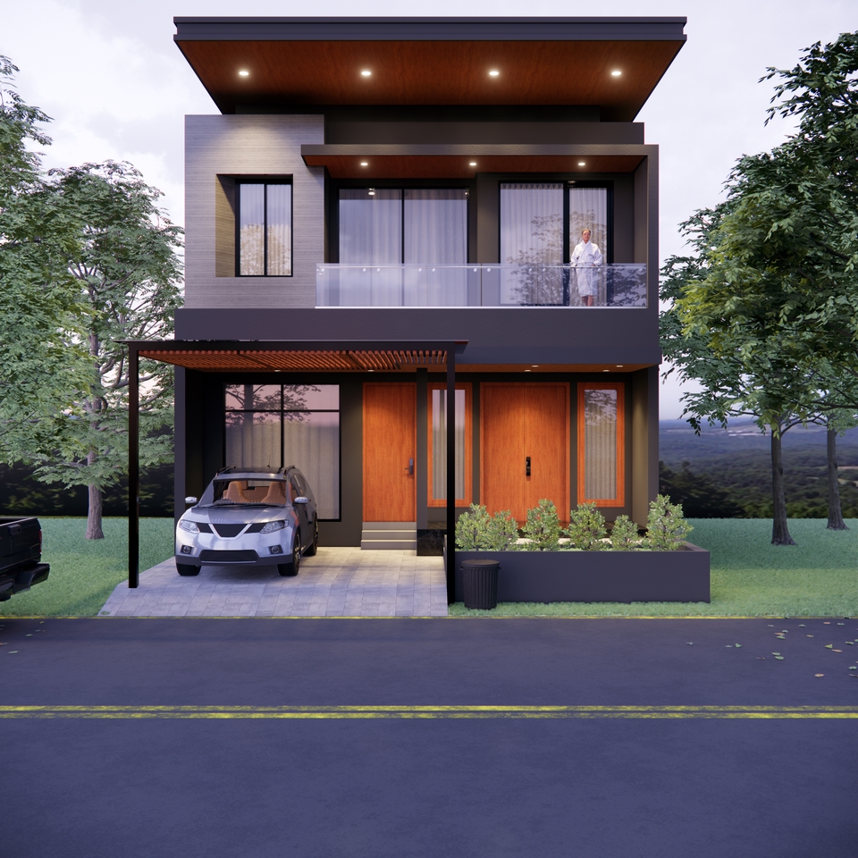 Jasa Desain Rumah 3D Modern Minimalis Terbaru Desain Eksterior Rumah Mewah Render 3D