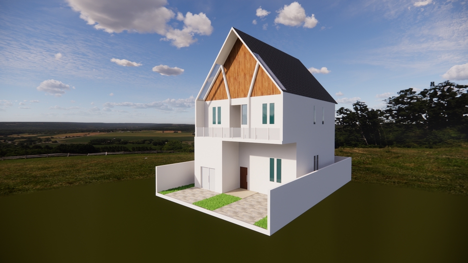 3D & Perspektif - Jasa Design 3D Rumah Tinggal, dan Perumahan` Exterior - 7