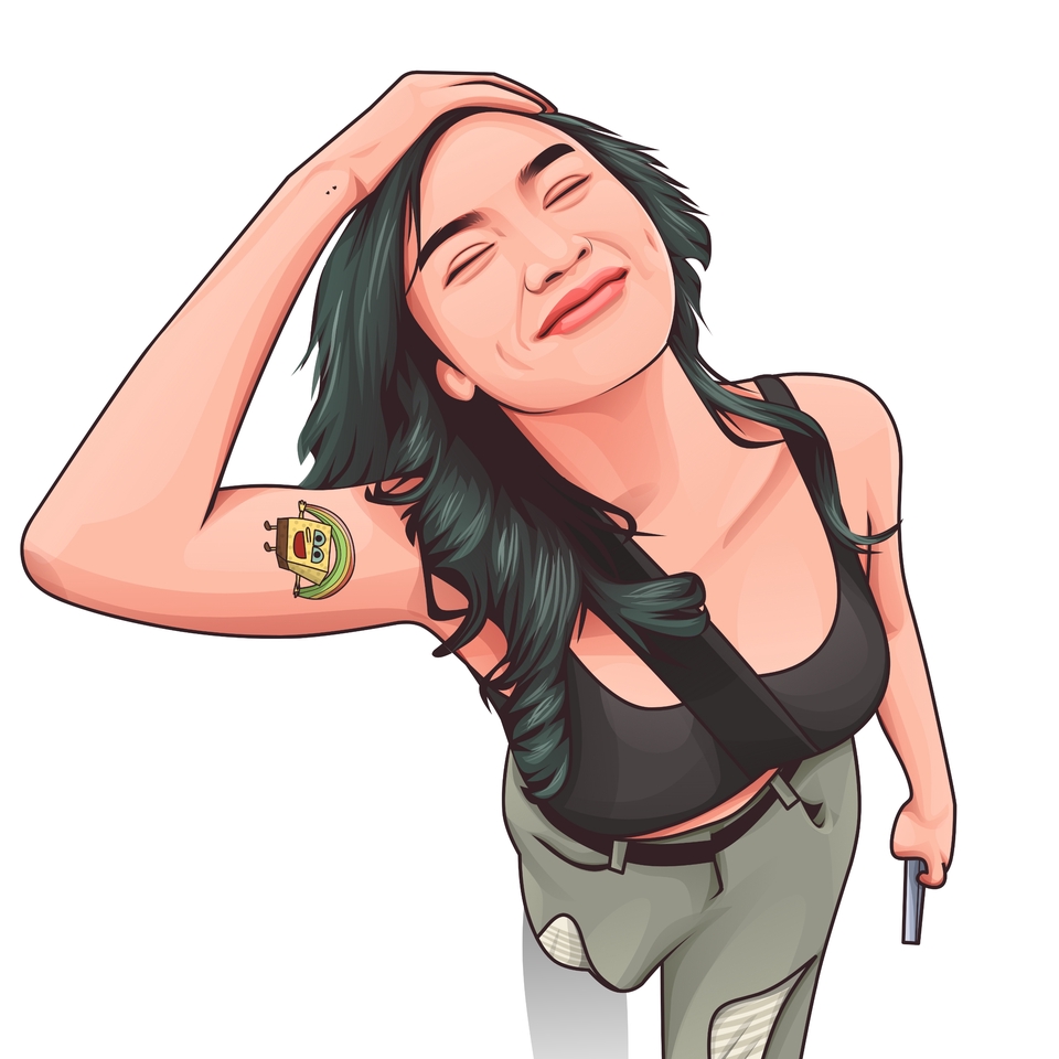 Jasa pembuatan karikatur wajah dengan desain vektor hitam putih