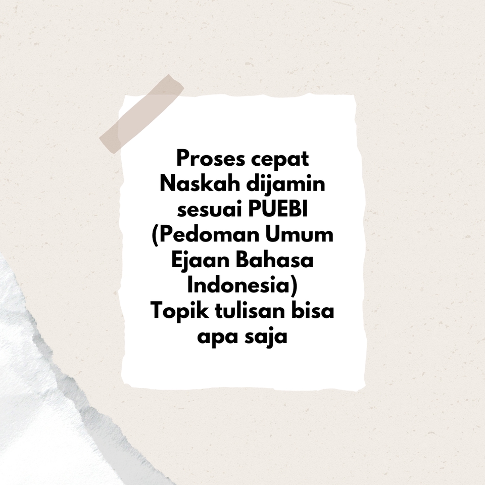 Jasa Lainnya - Editor Naskah Bahasa Indonesia - 2