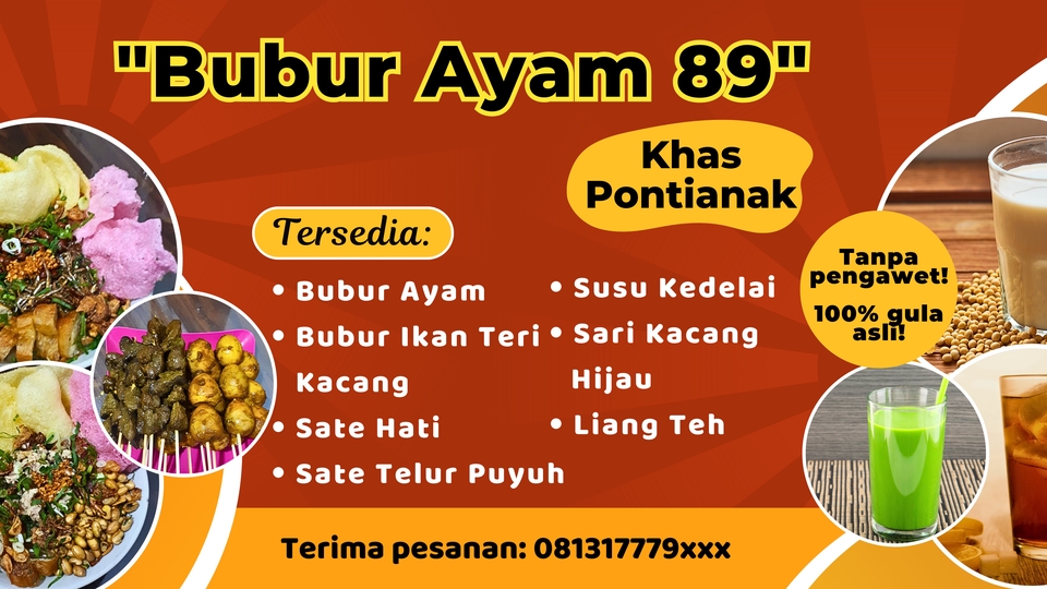Banner Online - Desain Banner Makanan (menarik, murah, bagus) - 1