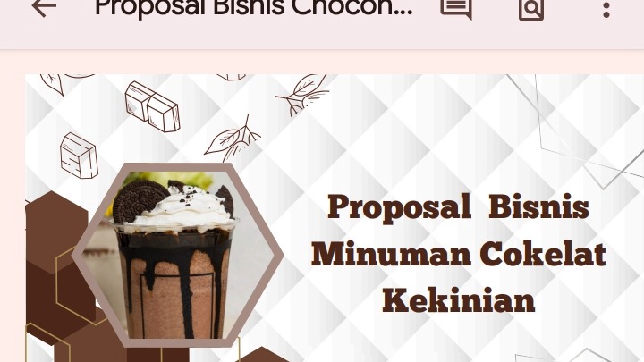 Jasa Desain Presentasi Powerpoint Minuman Cokelat Kekinian