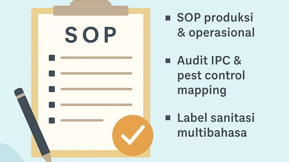 Jasa Pembuatan SOP Perusahaan / Konsultan SOP - Pembuatan SOP & IPC Audit untuk Operasional Lebih Efisien