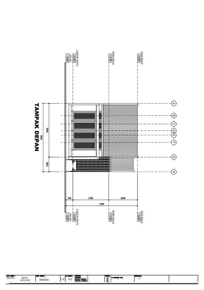 CAD Drawing - Desain Rumah 2D, 3D & RAB - 4