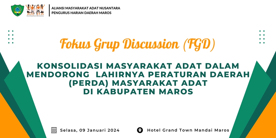 Focus Group Discussion (FGD) Konsolidasi Masyarakat Adat dalam Mendorong Lahirnya Peraturan Daerah (Perda) Masyarakat Adat di Kabupaten Maros.
