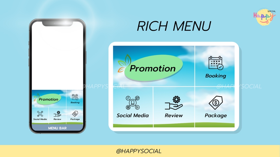 รับสร้าง Line OA + Rich menu พร้อมใช้งาน ปรึกษาฟรี