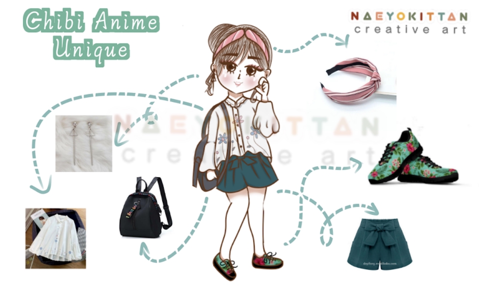 Gambar dan Ilustrasi - Fashionable Cute Chibi Style For Your Outfit  - 4