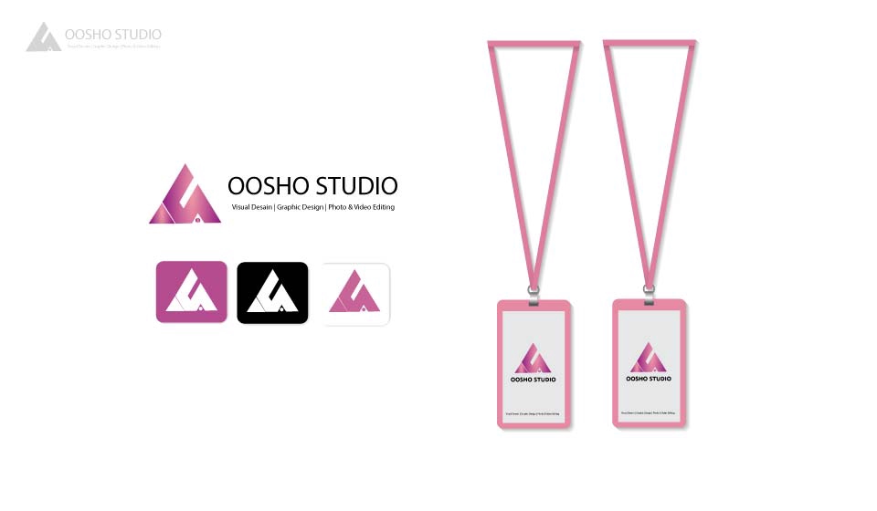 Desain kartu nama dengan logo studio desain grafis