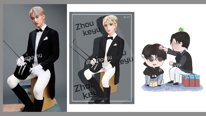 วาดแฟนอาร์ต - วาดภาพ Fan art เปลี่ยนศิลปินเป็นการ์ตูน - 1