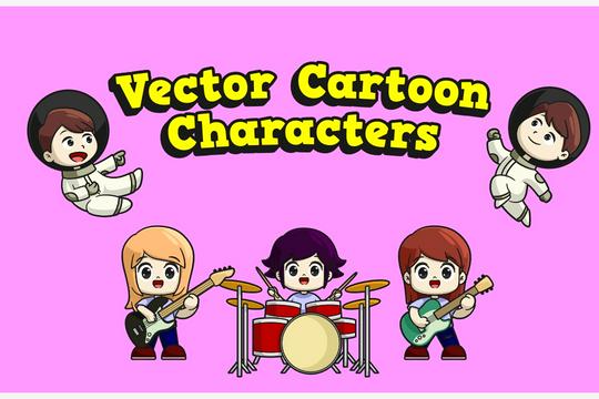 Kartun Karakter dan Maskot dalam format Vector