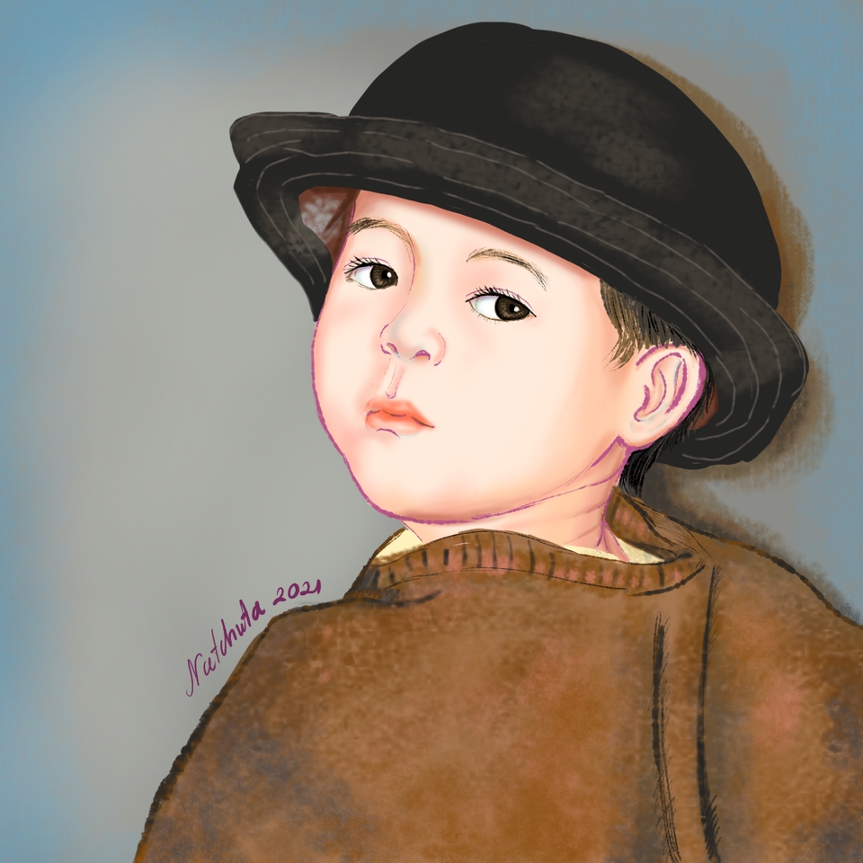 วาดภาพเหมือน Portrait - รับวาดภาพคนเหมือน สีน้ำ สีไม้ portrait ภาพประกอบ คน สัตว์เลี้ยงดอกไม้ อาหาร หรือวิว - 7