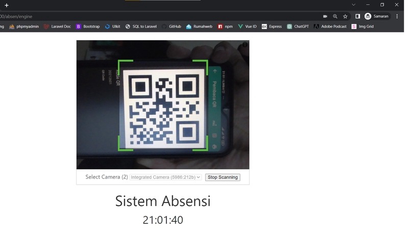 Jasa pembuatan website absensi online dengan QR code, website development, membuat website