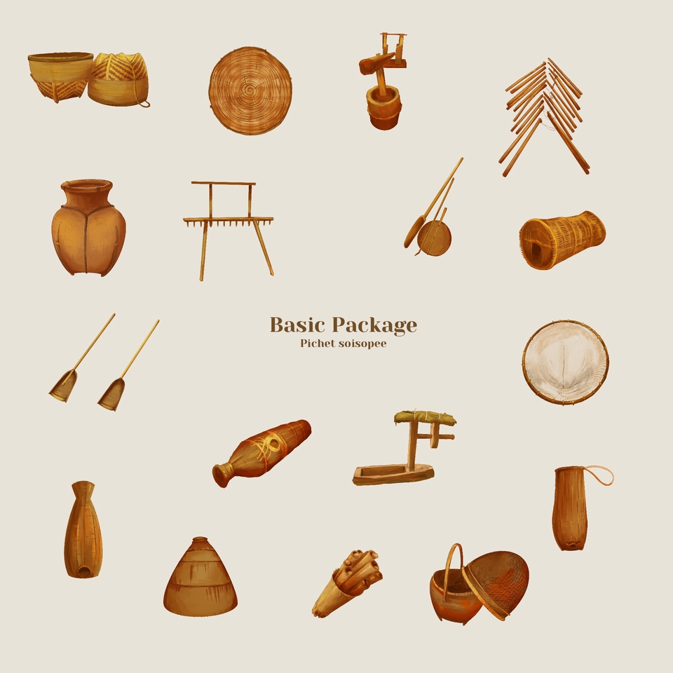 รับวาดรูปภาพประกอบ เครื่องมือเกษตร วาดภาพดิจิตอลเพ้นท์