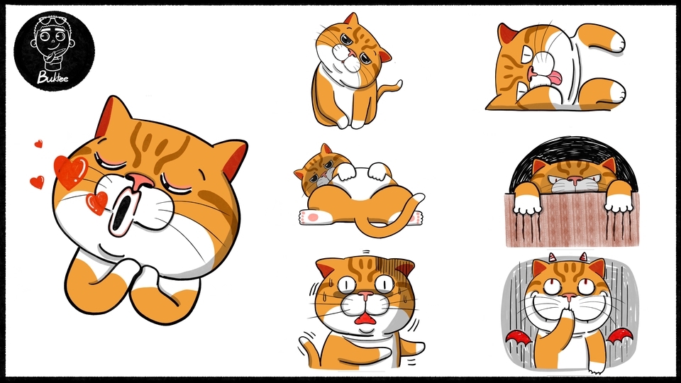 ออกแบบ LINE Sticker - สติกเกอร์ไลน์น่ารักๆ ไม่ว่าจะทำขึ้นเพื่อตอบลูกค้า ทำขึ้นสำหรับก๊วนตัวเอง หรือองค์กร ในราคาน่ารักๆ - 5