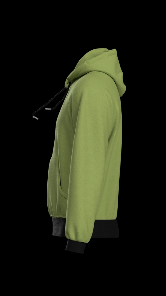 Jasa Desain 3D Model Hoodie Hijau untuk Desainer Freelance Indonesia