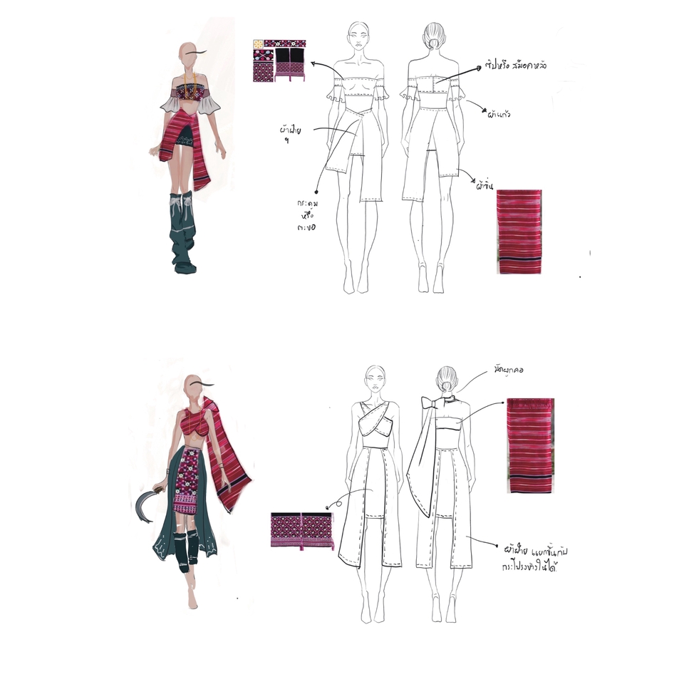 วาด/ออกแบบแพทเทิร์นเสื้อผ้า - รับออกเเบบชุดแฟชั่น สำหรับผู้ที่อยากทำเเบรนด์ - 12