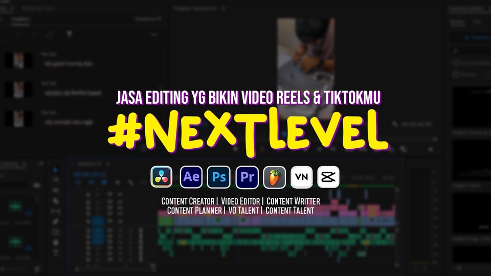 Video Editing - Jasa Vertical Video Editor Tiktok Reels - 1