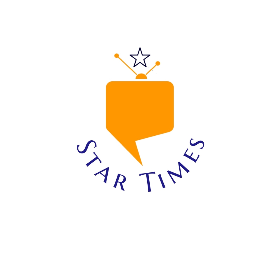 Logo Star Times dengan desain bintang dan televisi, jasa desain logo online