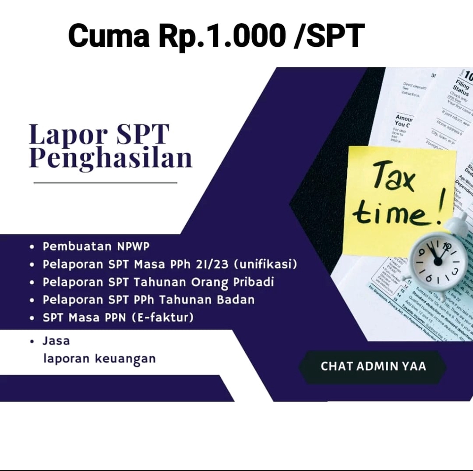 Jasa Laporan Keuangan SPT Tahunan dengan Biaya Rp 1.000.000, Konsultan Keuangan Terbaik, Layanan Akuntansi Online