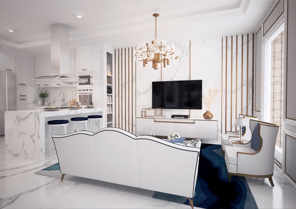 3D & Perspektif - Interior Design Konsep Classic Modern - 4